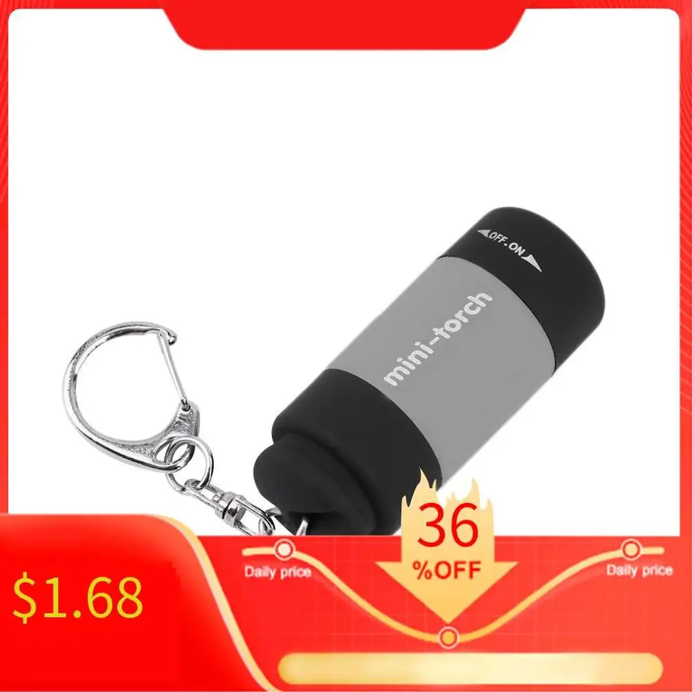 Новейший 1 шт. портативный мини брелок Карманный фонарик USB Перезаряжаемый лампа 0