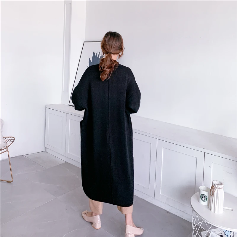 

[EAM] Camel Big Size Knitting Cardigan Sweater Loose Fit V-Neck Long Sleeve Women New Fashion Tide Autumn Winter 2021 1Y207