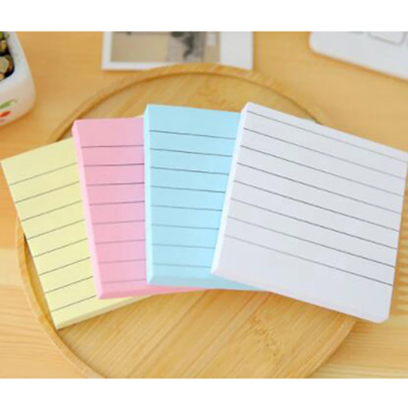

Memo Pads 70-80 Pages Square Soild Color Sticker Bookmark Marker Memo Sticker Paper Office Stationery Sticky Notes