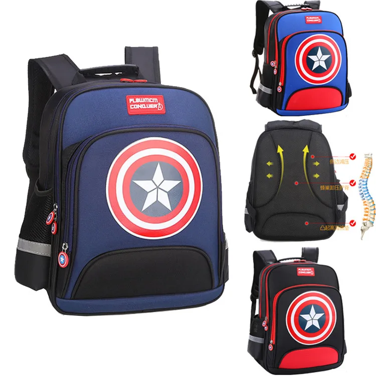 

New style children's backpack 1-3-6 grade schoolbag primary school students shoulder boys schoolbag factory wholesale