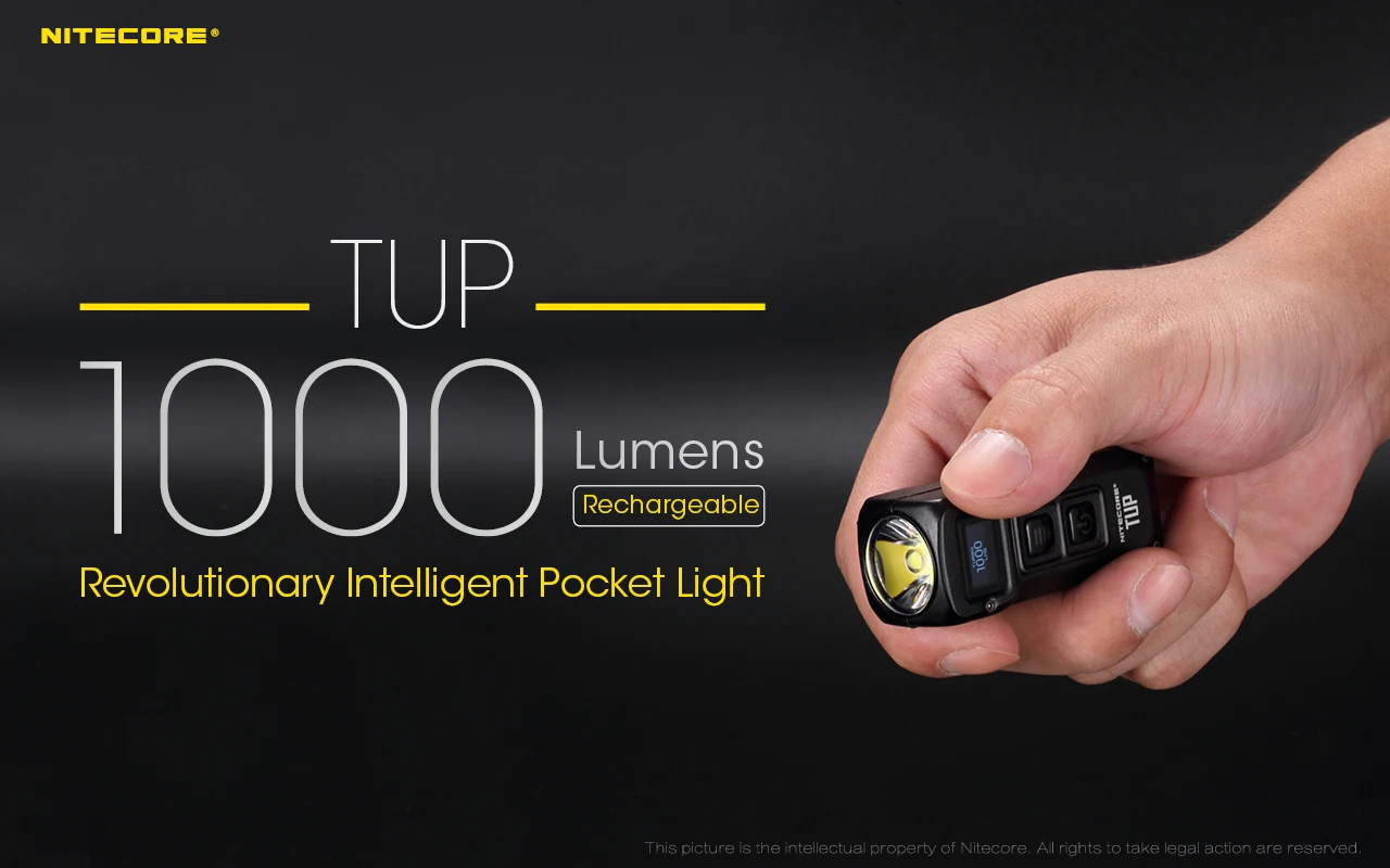 NITECORE TUP мини фонарик Макс 1000 лм расстояние луча 180 м революционная интеллектуальная люстра EDC USB перезаряжаемый портативный фонарик