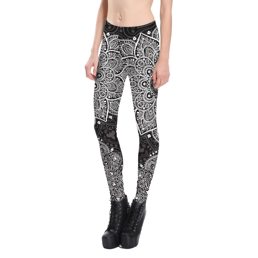 Модные сексуальные леггинсы с геометрическим узором и цифровым принтом|Легинсы|