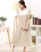 summer lady pure cotton and linen small flower embroidery girl sleepwear nightgown home dress bathrobe lounge negligee %d0%bf%d0%b8%d0%b6%d0%b0%d0%bc%d0%b0