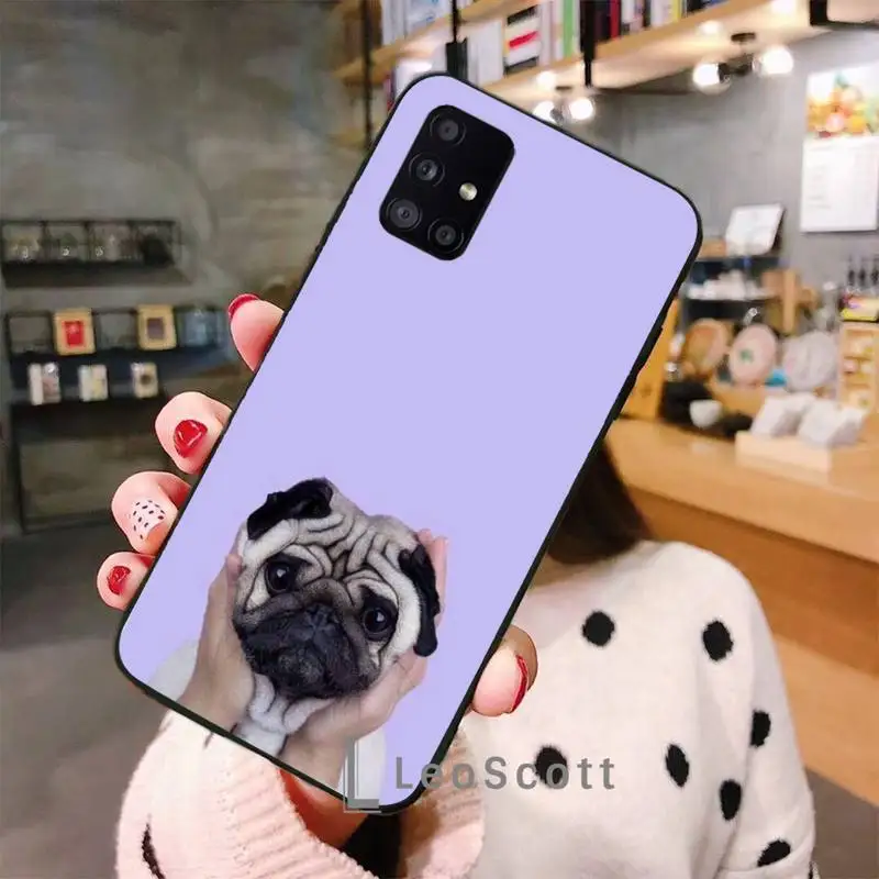 

Bulldog cute animal cute pet Phone Case For Samsung A50 A51 A52 A71 A31 A21S S8 S9 S10 S20 S21 Plus Fe Ultra