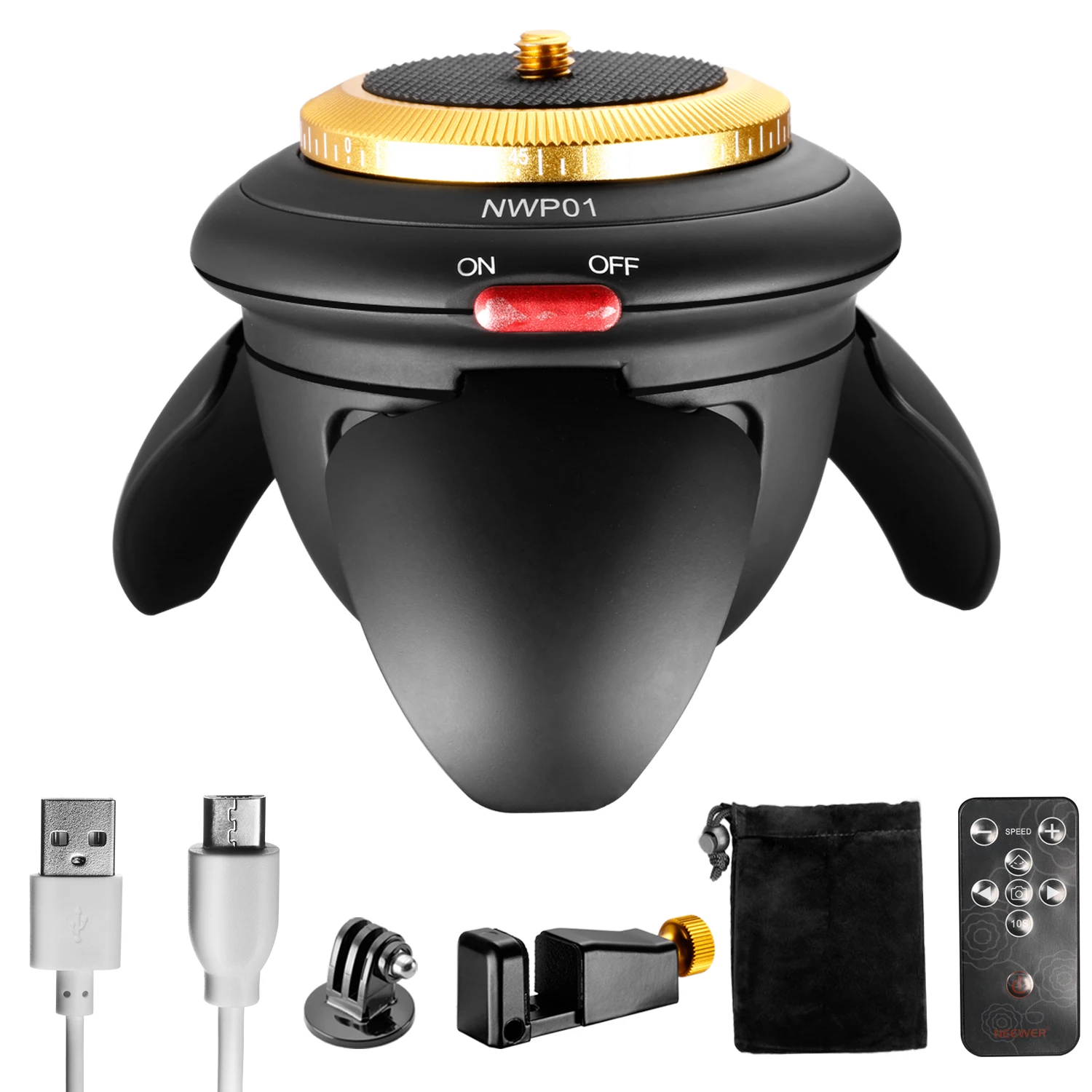 Головка штатива Neewer с панорамной головкой перезаряжаемая вращение на 360 градусов