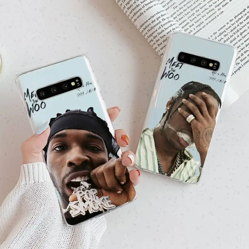 

POP SMOKE famous rapper Phone Case Transparent For Samsung Galaxy A S 7 8 11 21 50 30 81 51 90 5G 20 E Ultra M60S