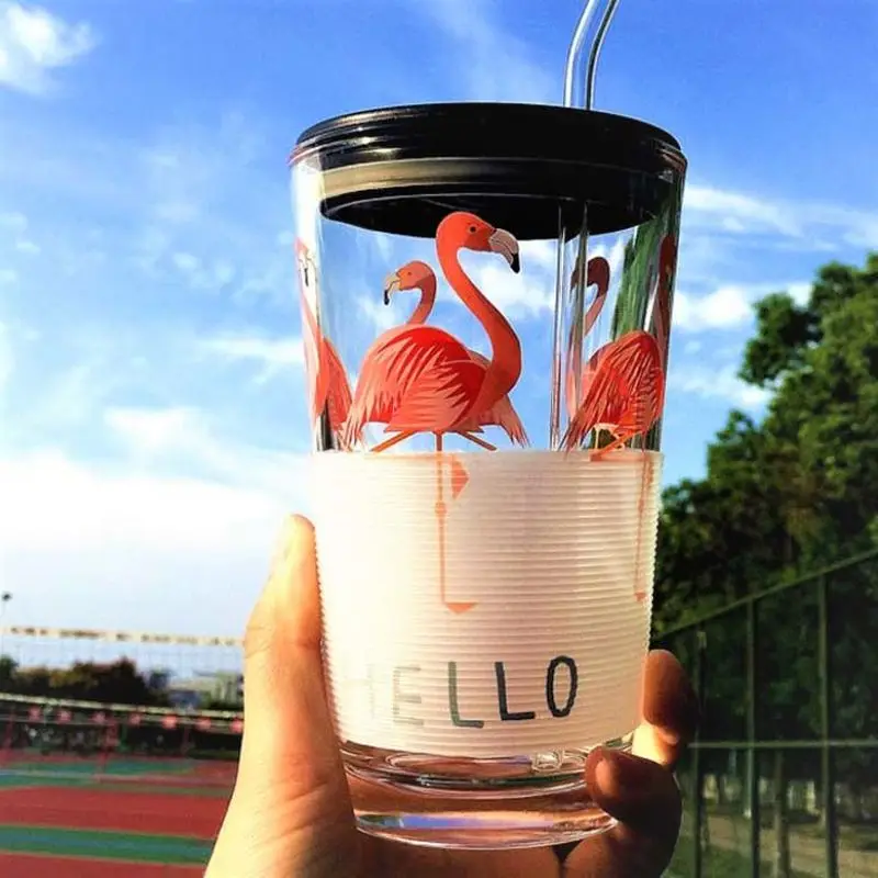 Креативная стеклянная чашка Женская Студенческая Корейская версия милой