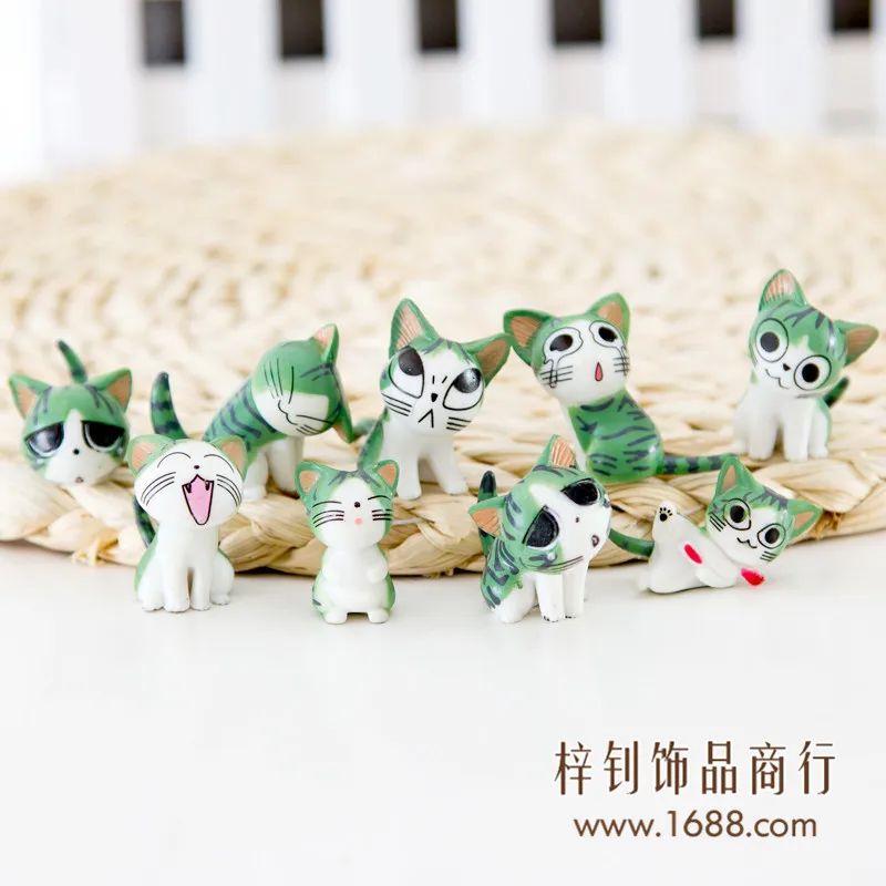 

Фигурка аниме «Сладкий Котенок», 9 штук/партия, миниатюрная пейзажная кукла с капсулой, игрушки, экшн-фигурка, Коллекционная модель, игрушеч...