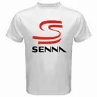 Новый Айртон Сенна логотип гоночный Чемпион Легенда Для мужчин белая футболка Размеры S-3XL