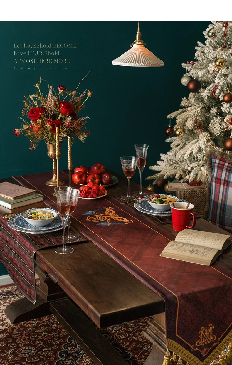 

European-style Wedding Luxury Table Runners Modern Manteles Coffee Dining Table Runner Decoration Mantel Mesa Table Cloth BW50ZQ