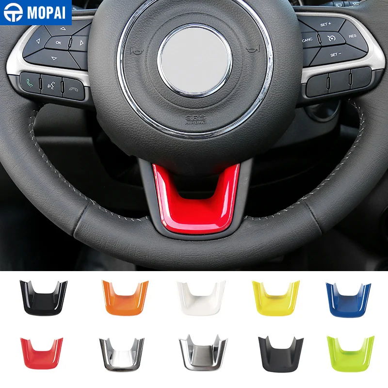 MOPAI ABS украшение для салона автомобиля на руль накладка наклейки Jeep Renegade 2015 + Compass