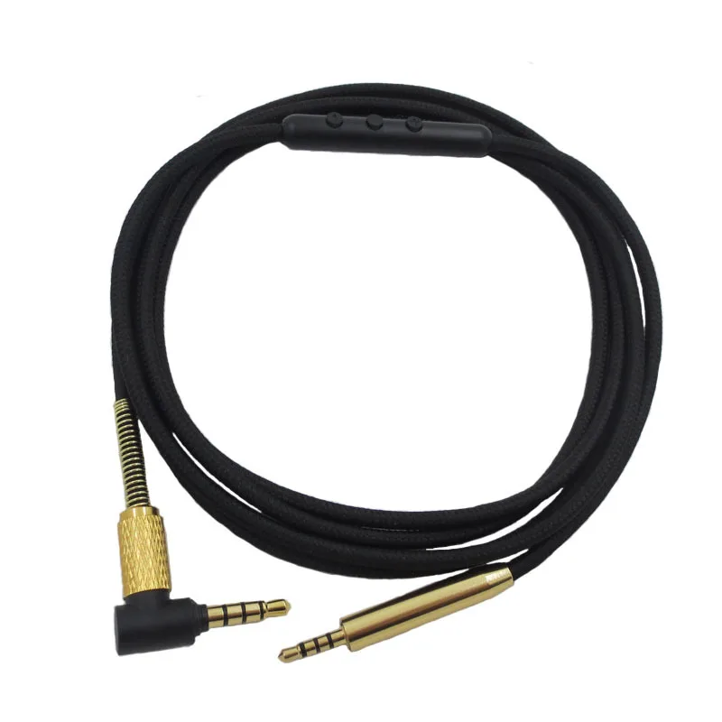 Black with Mic Обновленный кабель для Bose QC25 SoundTrue QC25 сменный шнур для наушников с микрофоном пульт дистанционного управления громкостью для iPhone Android - Цвет: Black with Mic