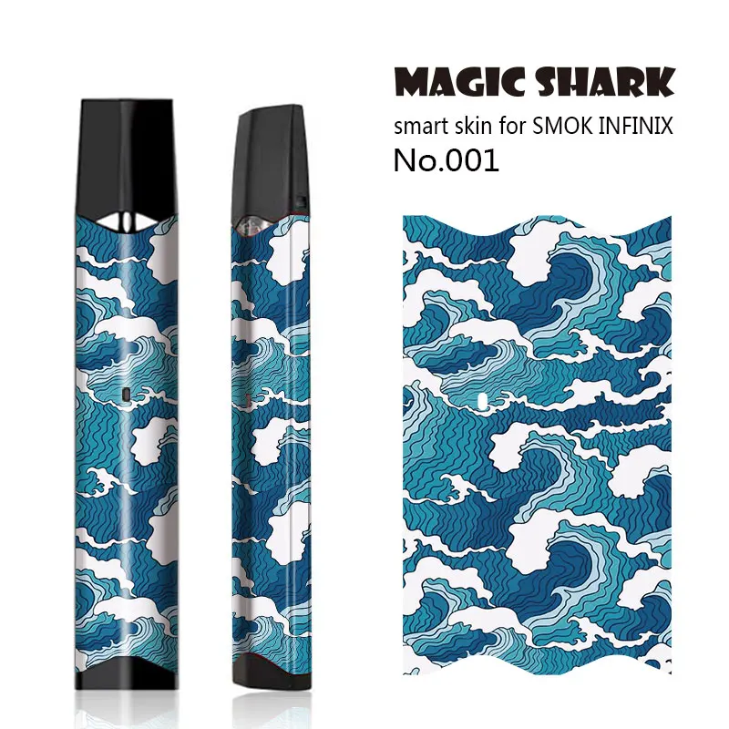 Magic Shark Skull Motorcycle Wolf Tiger Today is the Best Day Stereo 2.5D Film Skin Sticker Case Cover for Smok Infinix 001-012 | Мобильные