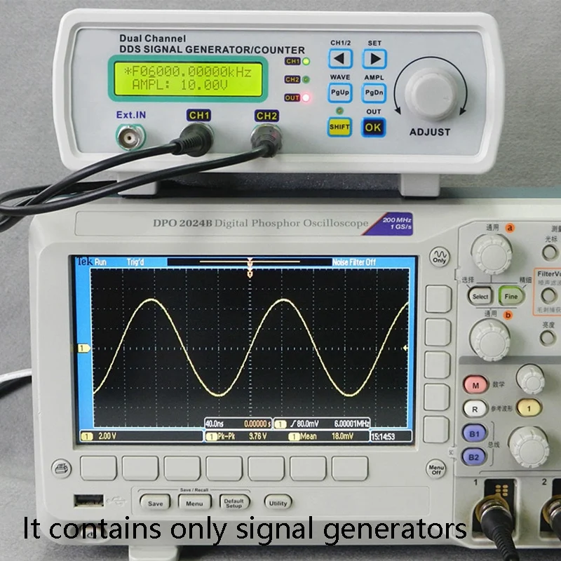 

MHS -3206A Dual-Channel NC Function DDS Signal Generator Counter, DDS Signal Source, Frequency Meter 6 MHz
