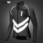 Светоотражающая куртка WOSAWE, велосипедная ветровка с длинным рукавом и защитой от ветра, водонепроницаемая быстросохнущая Джерси для горных велосипедов, ветровка