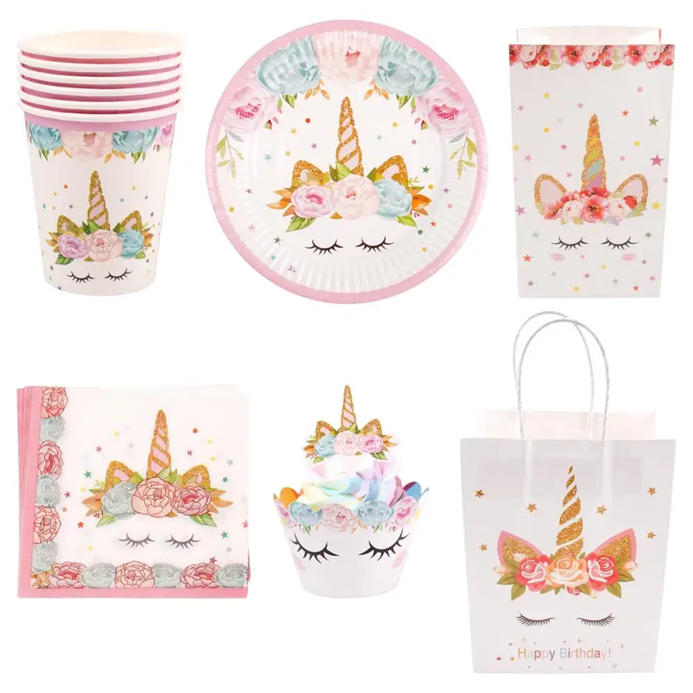 

HUIRAN Cupcake Wrapper Paper Gift Bag Popcorn Box Rainbow Unicorn Party Decor Unicorn Birthday Party DecorBaby Shower Supplies