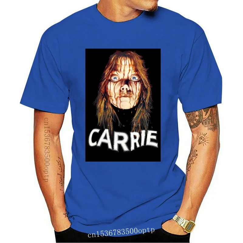 

Новые мужские футболки с постером на тему фильма Кэрри, хип-хоп, уличная одежда, мужская Юмористическая футболка, футболки с круглым вырезом...