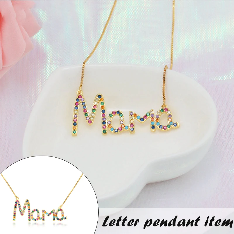 Цепочка с подвеской в виде надписи мама 1 шт.|Шармы| |