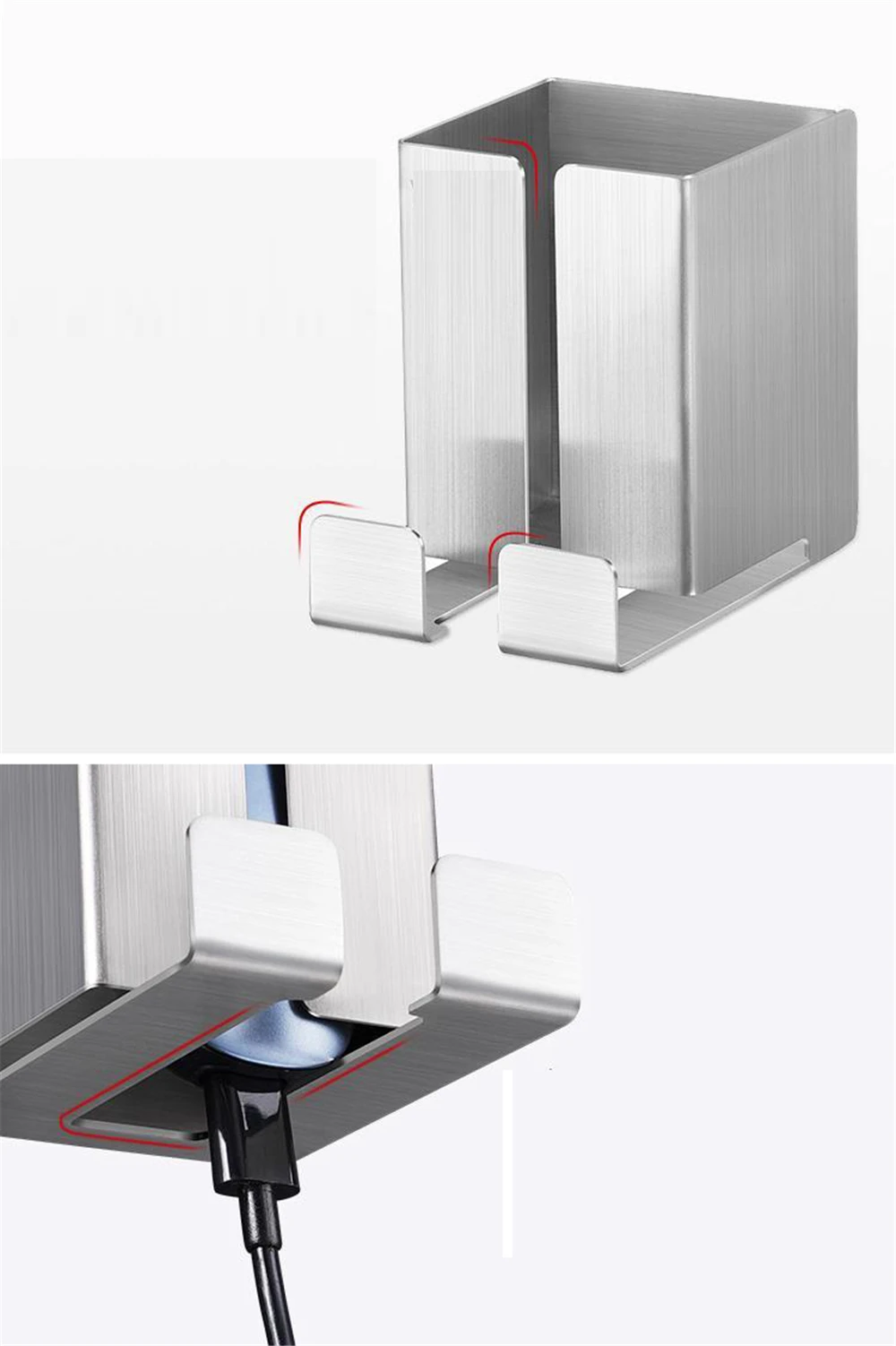 

Updated Stainless Steel Self-adhesive Razor Holder Stand Shower Men Shaving Shaver Shelf Bathroom Wall Hooks Hanger