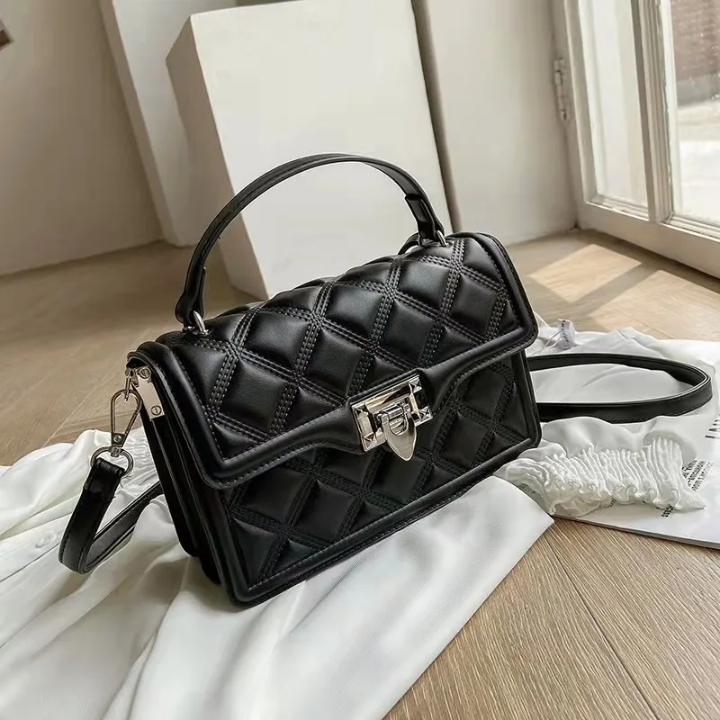 

2021 Candy Color Lattice Crossbody Bag for Women Fashion Sac A Main Female Shoulder Bag Female Handbags and Purses with Handle
