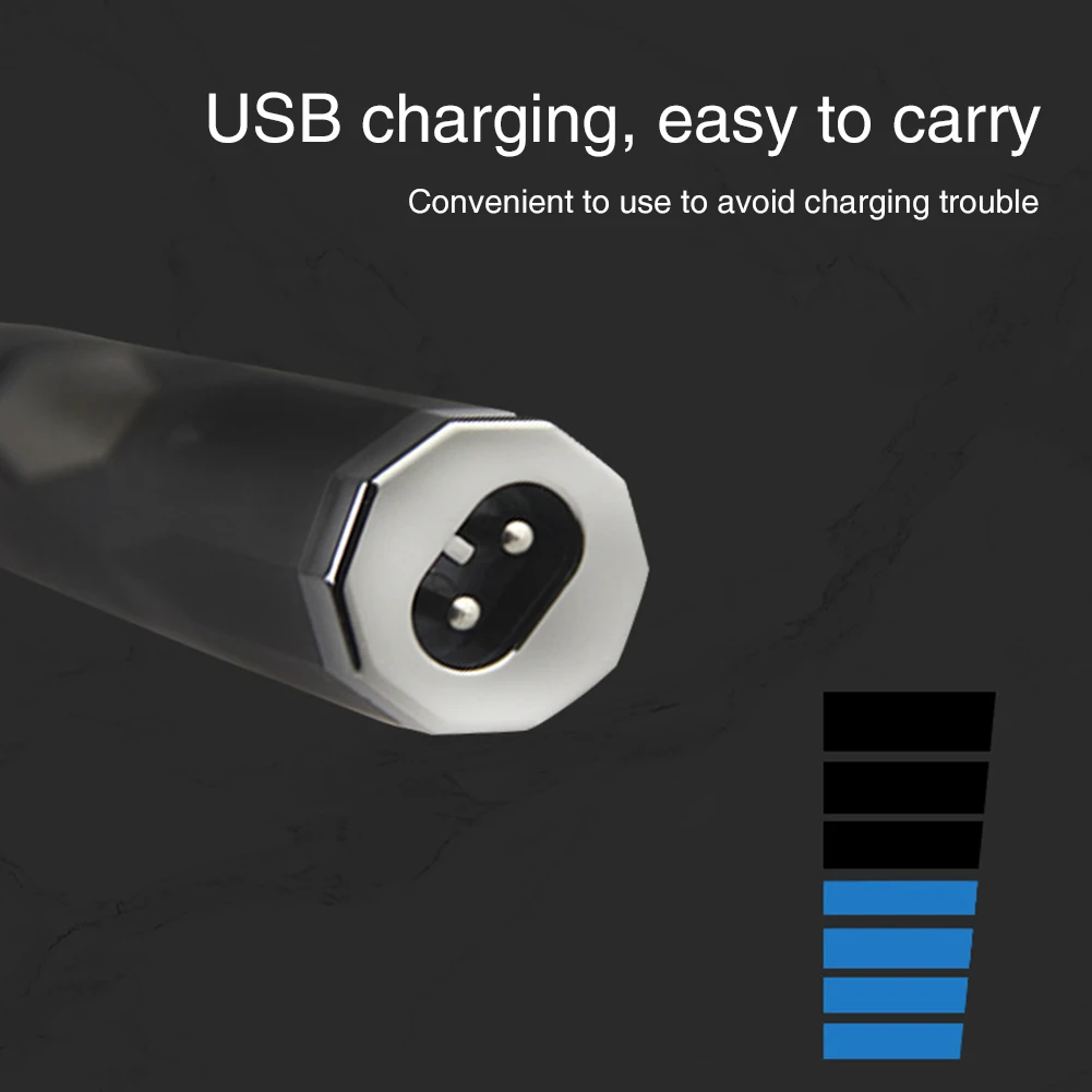 

Men Accurate Cutting Detachable Head Eyebrow Sidebums Bathroom USB Charging Low Noise 360 Degrees Rotation Nose Hair Trimmer