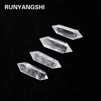 runyangshi natural white crystal 40 60mm 100 quartz crystal stone clear quartz point healing hexagonal wand treatment stone
