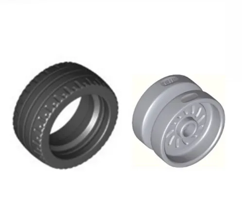 * Колесо 24x12 мм * D075, 8 шт., деталь «сделай сам» для Просвечивающего блока, № 18976 + 18977, совместима с другим брендом