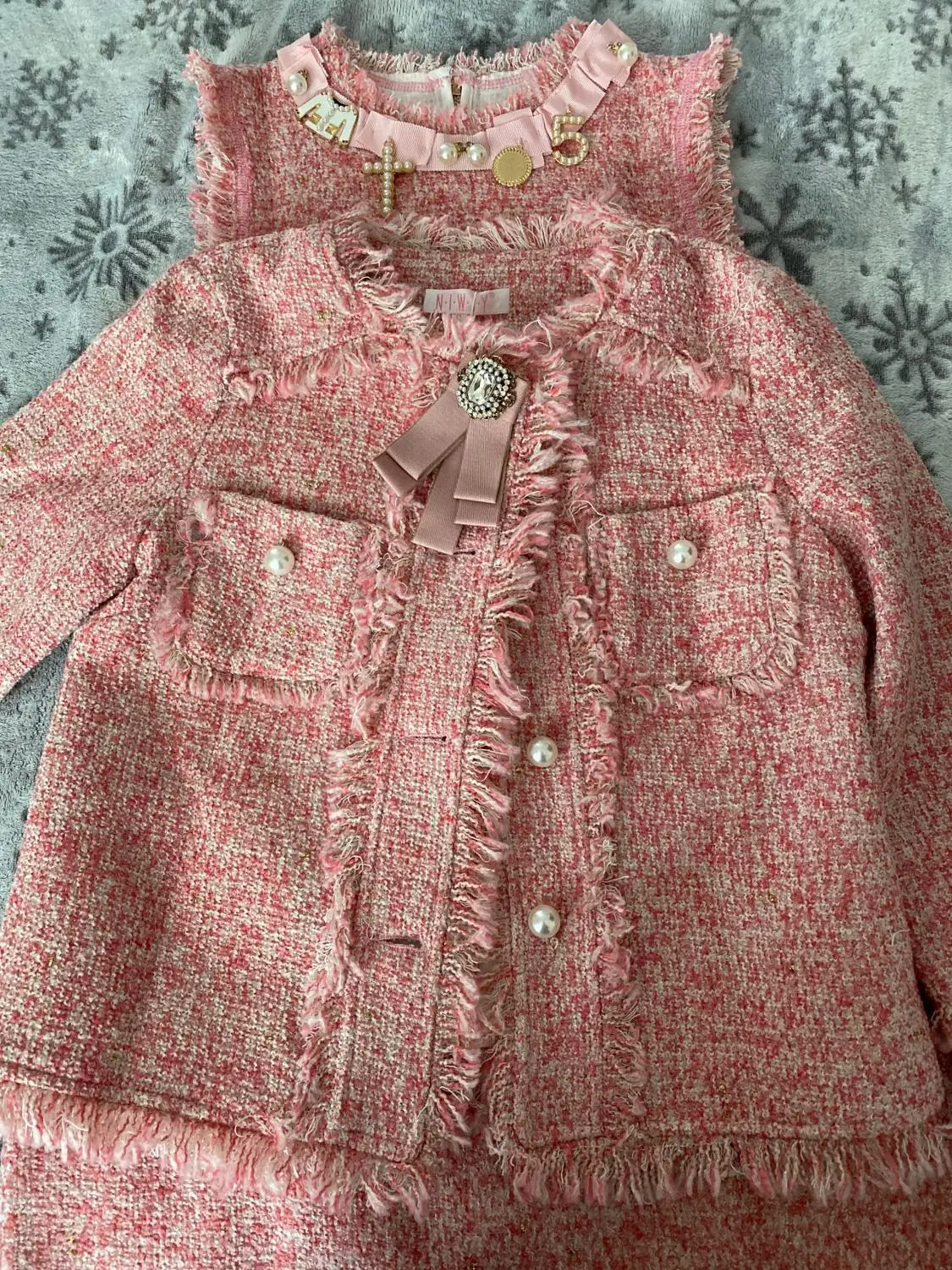 Роскошные Для Женщин Осенние твидовые розовое офисные вечерние платье Zomerjurk Dames