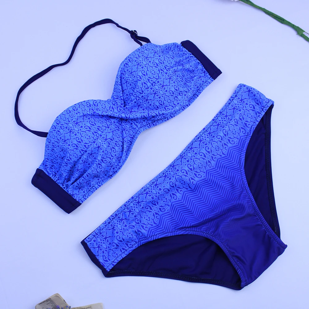 

Tengweng String Bikinis 2021 Mujer Push Up Women Swimsuit 2 Pieces Bathing Suit Halter Beachwear summer Swimwear Female Biquini