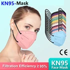 5 слоев kn95 маска для лица ffp2 защитная маска для рта черные маски взрослые ffp2 маски ffp2 CE FFP2Mask одобренные fpp2 маски