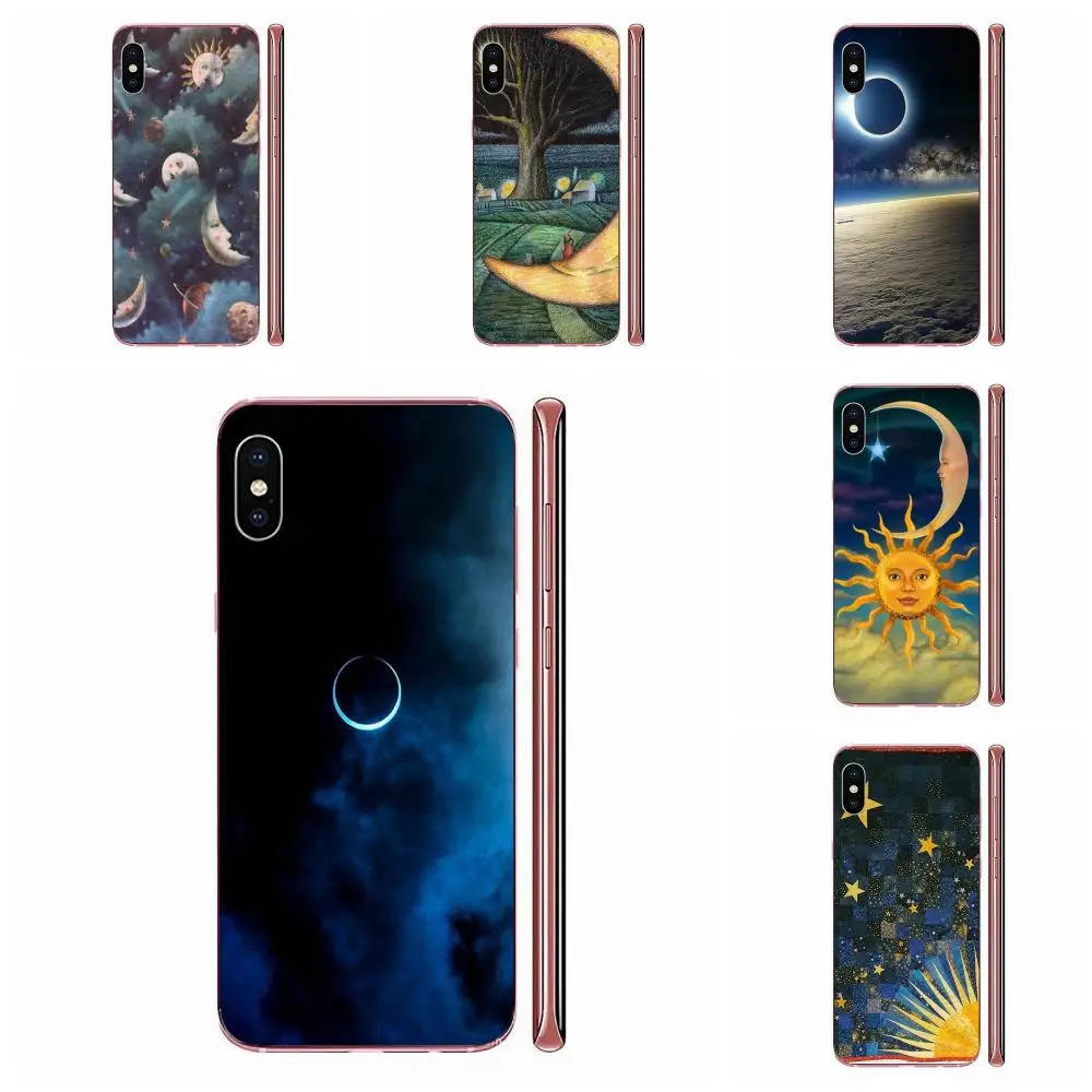 Мягкий чехол для Samsung Galaxy J1 J3 J4 J5 J6 J7 A10 A20 A20E A3 A40 A5 A50 A7 2016 2017 2018 Retro Sun Moon Stars |
