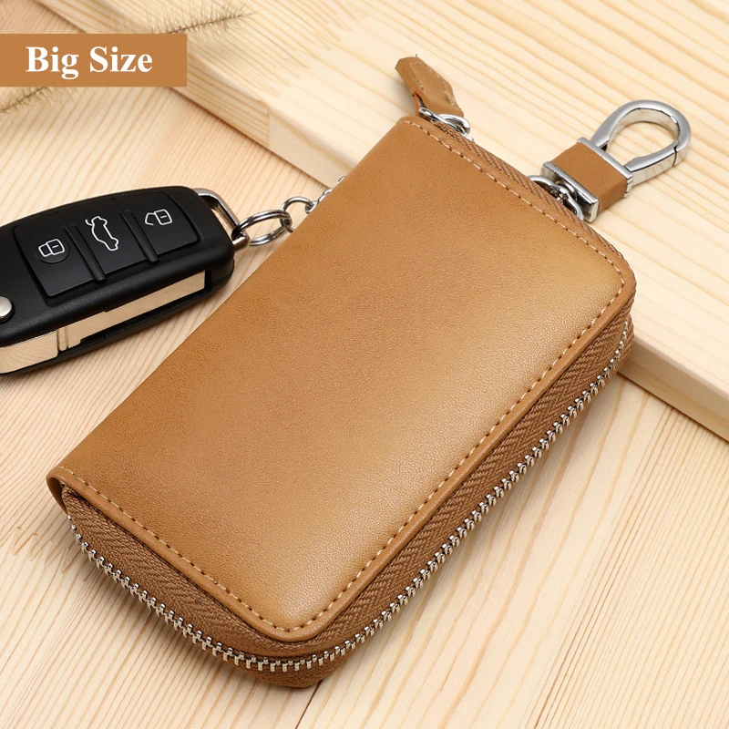 Натуральная кожа унисекс ключницы многофункциональный органайзер кошелек для