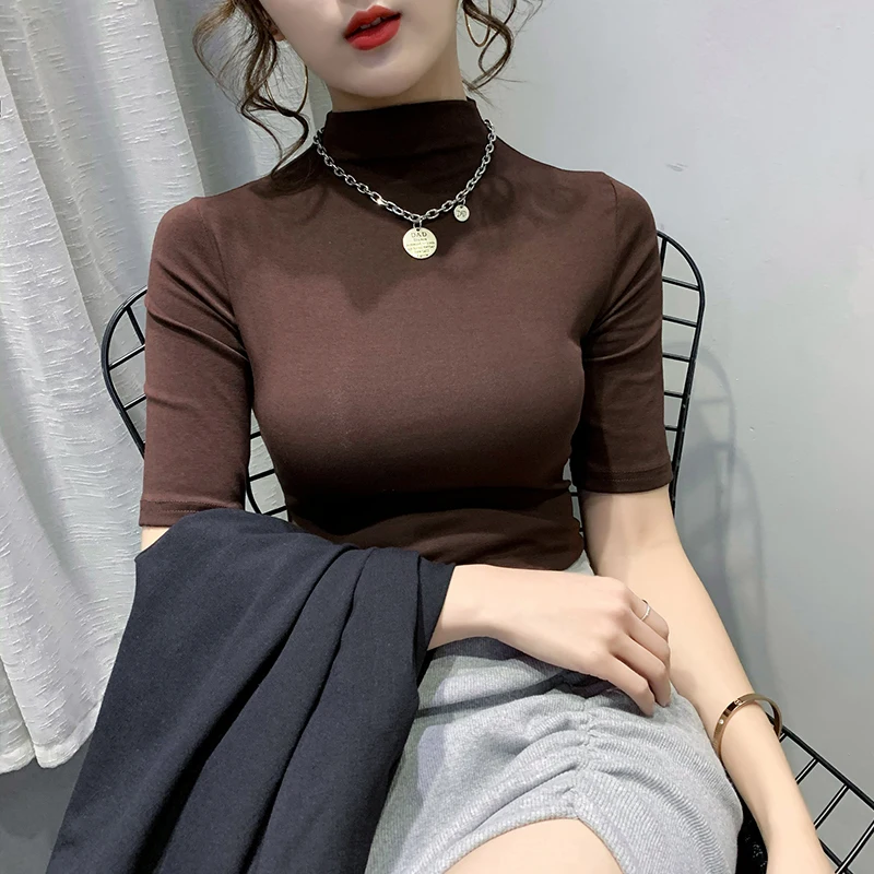 

New S-2XL Slim Sexy Cotton Plus Size Summer T Shirt Women Oversize T-Shirt Woman Clothes Tops Crop Tshirt Female Half sleeve