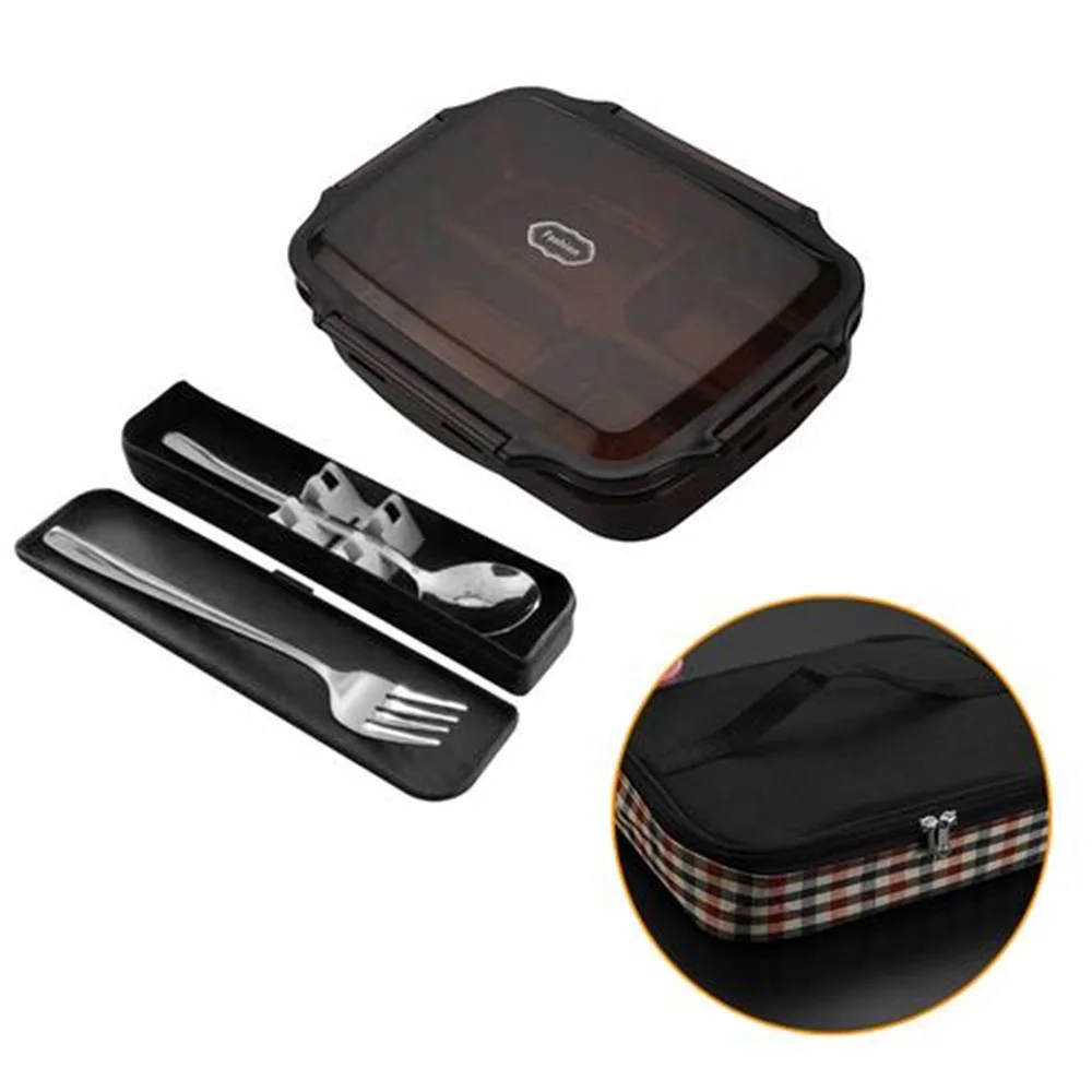 Ланч-бокс из нержавеющей стали с 4 отделениями изолированный контейнер для