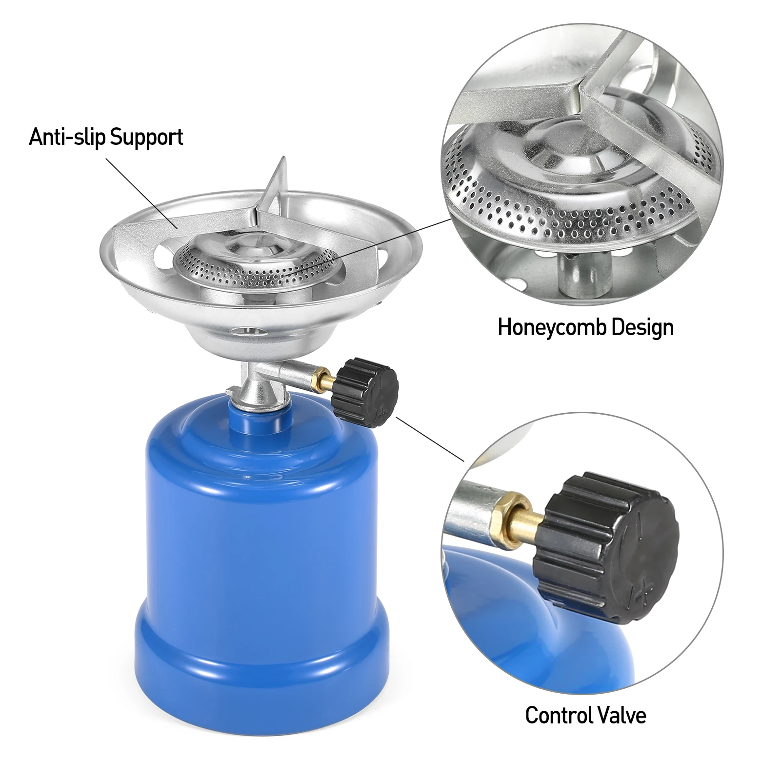 

Portable Camping Stove Gas Tank Stove Propane Camp Stove with Adjustable Burner for Outdoor Camping Stove Gas Tank