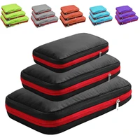 travel storage bag suitcase luggage organizer set compression packing cubes for clothes underwear shoes home organization tools