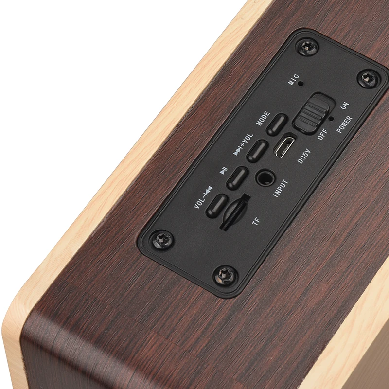 

Multi-function Wireless Charger Bluetooth Speaker Wooden Stereo Bass Soundbar with Mic Handsfree for Phone TF MP3 Player DHL D70