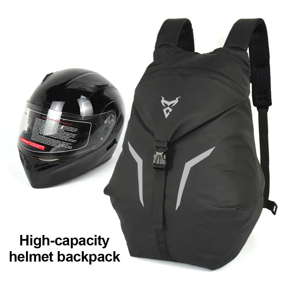 

Motorcycle Helmet Backpack Waterproof Large Capacity Motorcycle Helmet Holder Cycling Helmet Storage Bag