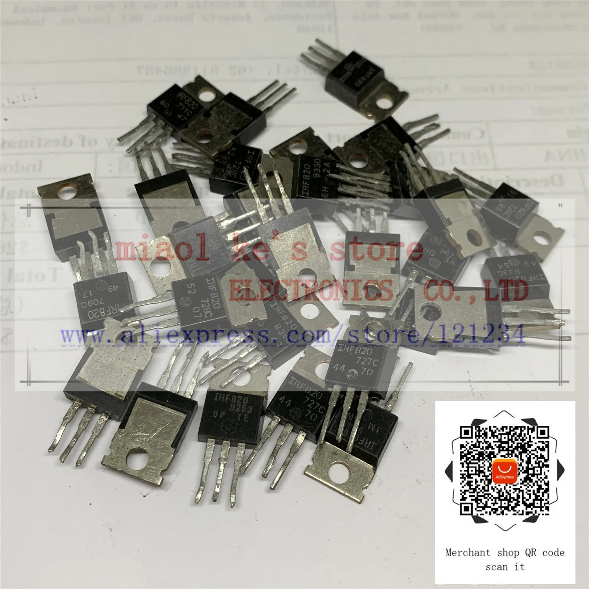 [10 шт.] подержанные товары: IRF540APBF IRF820PBF IRF9520PBF IRF9630PBF IRF540A IRF540 IRF820 IRF9520 IRF9630|ics 501| |