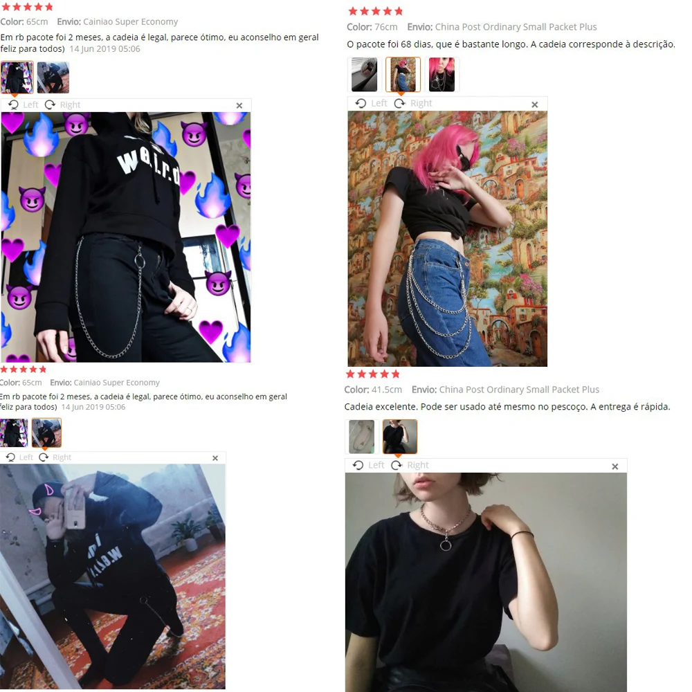 Длинные брюки 1 шт. хипстерские брелки в стиле панк уличная большая цепочка для