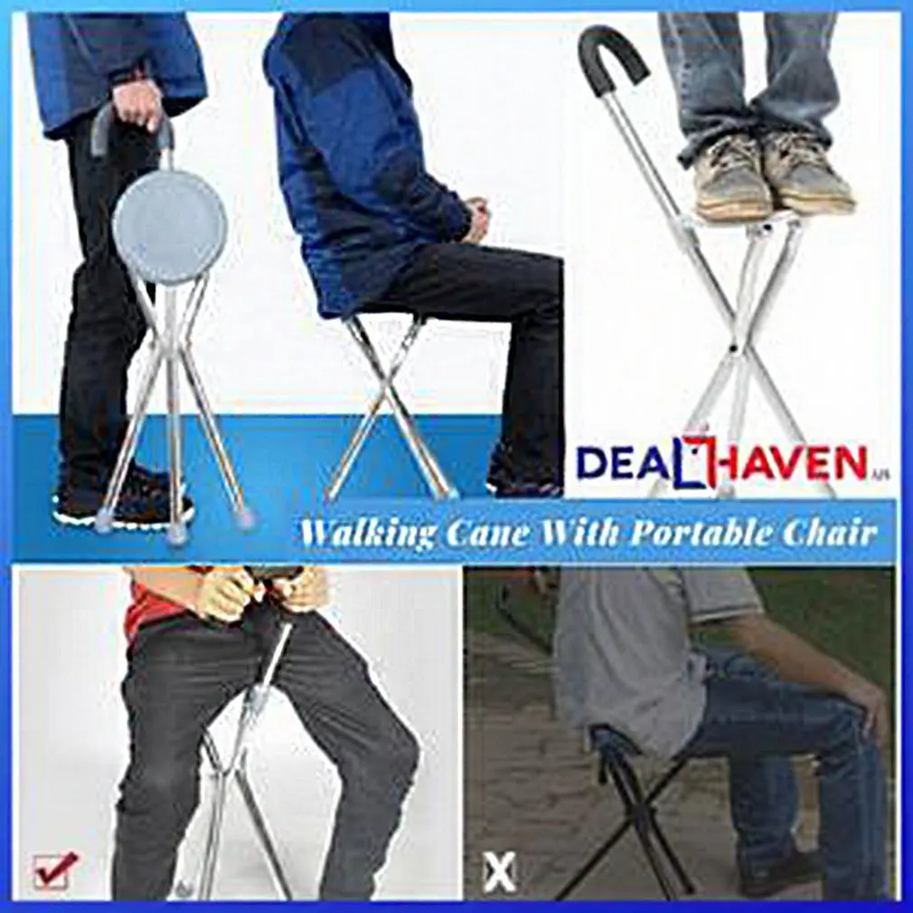 Портативный Табурет из железного тростника трехногий табурет нержавеющей стали