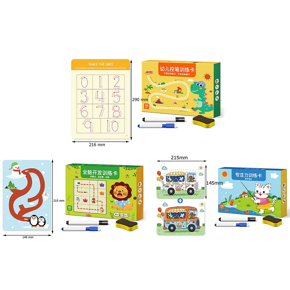 

Montessori Children Toys Drawing Tablet DIY Color Shape Math Match Game Book Drawing Set Learning Educational Toys For Children