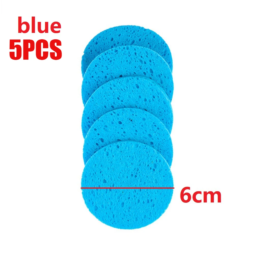 6CM 5PCS 1/4/5/8/12 шт./компл. Портативный многоразовые бамбуковые волокна моющиеся патронов колодки средство для снятия макияжа с ватными тампонами Очищающая Подушечка Для лица инструмент - Цвет: 6CM 5PCS