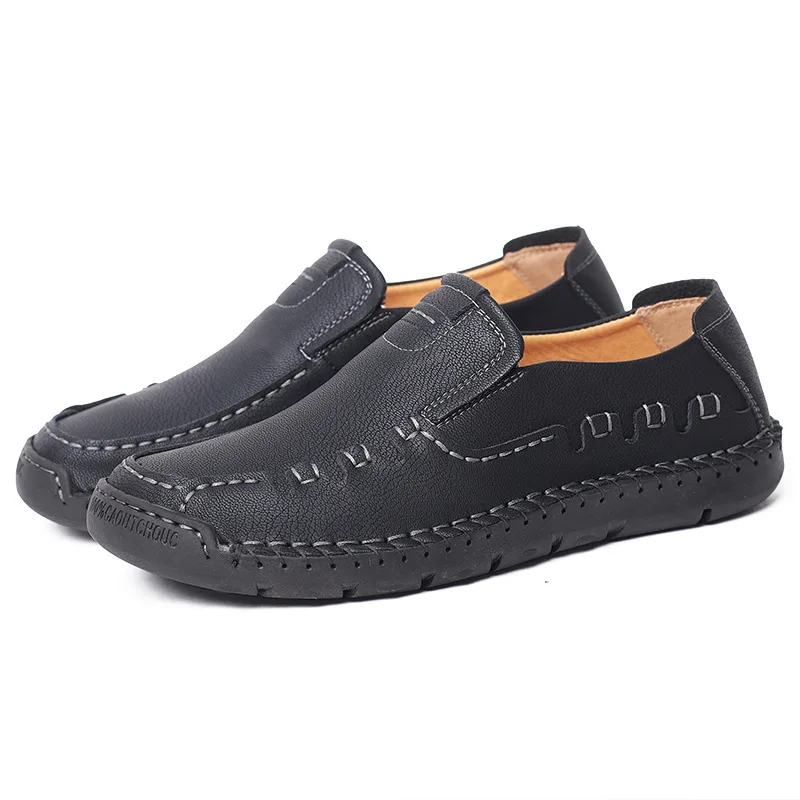 

Men Genuine Leather Loafers Shoes Soft Moccasins Flats Comfortable Casual Shoes Slip-On Men's Shoes Driving Shoes Big Size 38-47