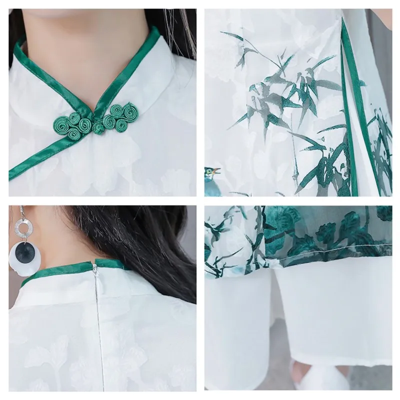 

Lusumily Vintage Women Long Dress Loose Elegant Plus Size Lady Cheongsam Dresses Female Summer Fashion Party Dress Vestido Robe