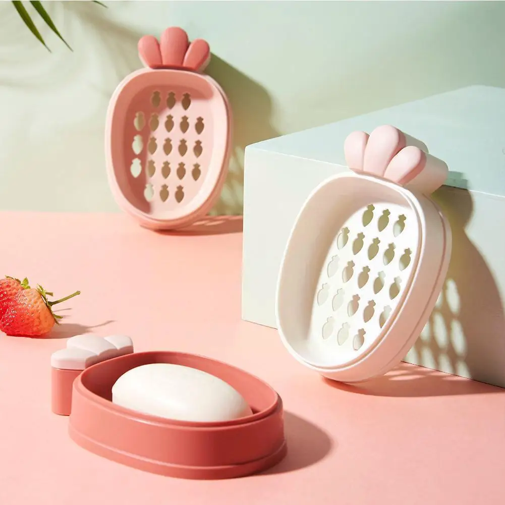 

Carrot Soap Box Bathroom Dish Plate Soap Box Soap Hiking Container Holder Travel Shower Home Rack P5m0
