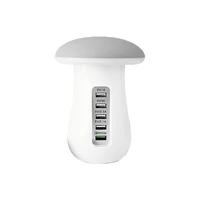 led mushroom light usb charger multi port usb charging station dock qc 3 0 fast charging suitable for iphone samsung xiaomi