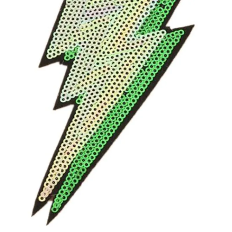 

Clothing Women Shirt Top Patch lightning Sequins deal with it T-shirt girls Iron on Patches for clothes boy Christmas Stickers