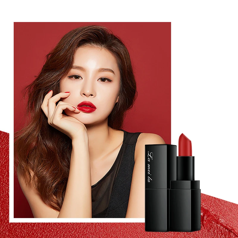8 цветов квадратная губная помада Женская антипригарная блестящий блеск для губ