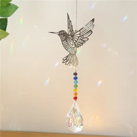crystal christmas tree hummingbird pendant colorful hanging drop outdoor indoor garden car window decor ornaments craft